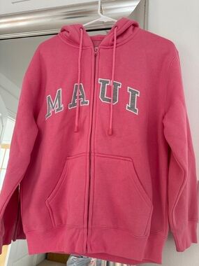 Maui Pink Zip-Up Hoodie